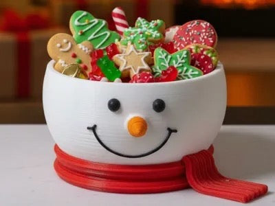Snowman Christmas Candy Bowl